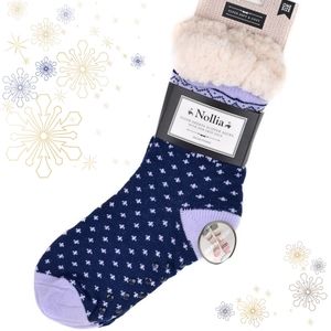 NOLLIA ❄️ Snowflake Sherpa Slipper Socks